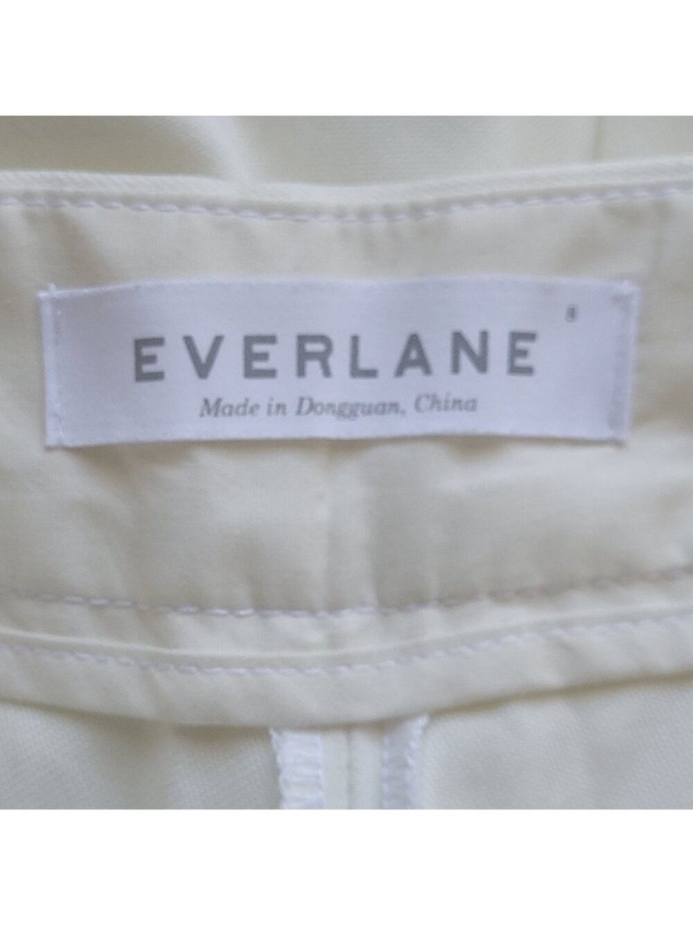 Everlane High-Waisted Wide-Leg Pants Womens Size 8 Ivory Cotton Trousers NWOT - Picture 6 of 7